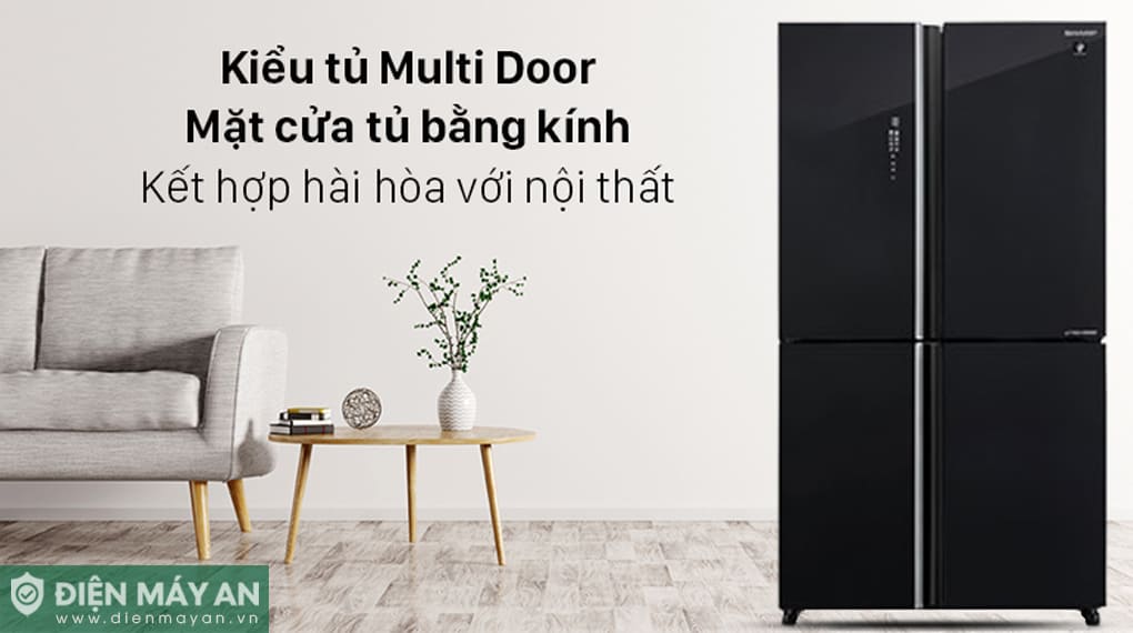 Tủ lạnh Sharp Inverter 572 lít Multi Door SJ-FXP640VG-BK